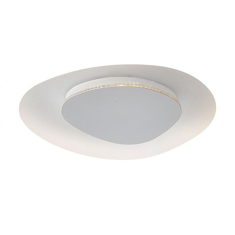 Single White Flush Mount Lighting Unique Acrylic Ceiling Light for Bedroom