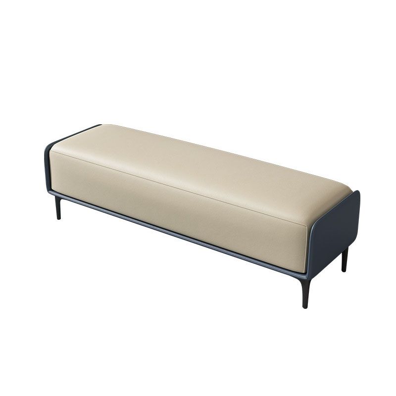 Modern Entryway Bench Cushioned Metal Entryway and Bedroom Bench , 16 inch Wide