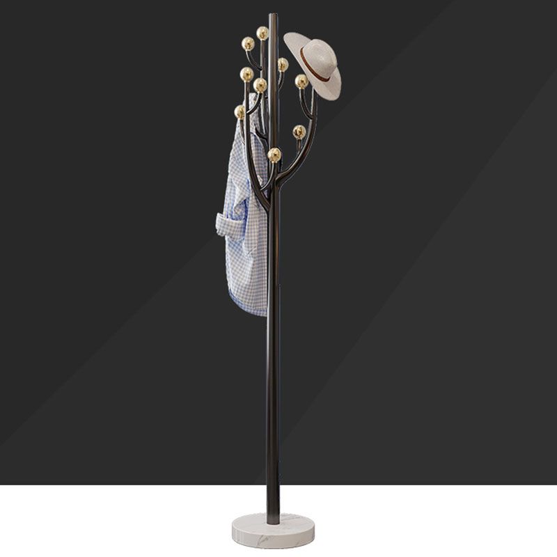 Modern Stainless Steel Hall Stand Marble Base Entry Hall Tree