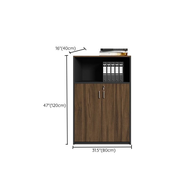 Nordic Style File Cabinet Wood Vertical File Cabinet with Locking Storage