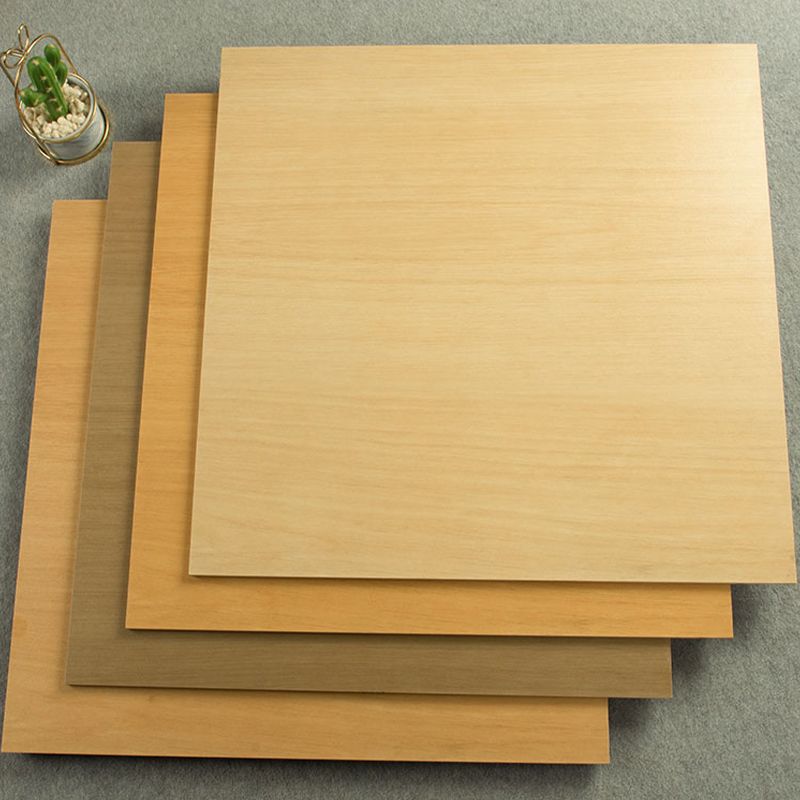 Modern Style Floor Tile Solid Color Straight Edge Wooden Effect Square Floor Tile