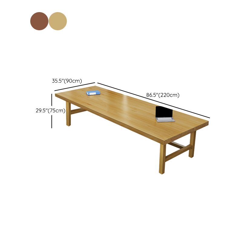 Rectangular Shaped Conference Table Wooden Task Desk in Office