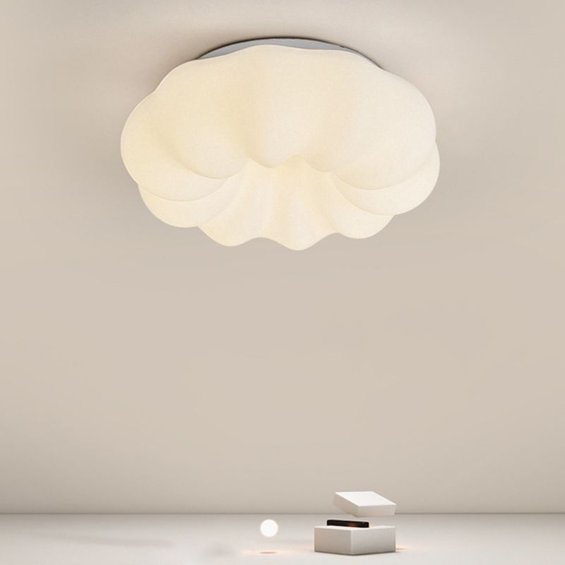 Modern White Ceiling Light LED Ceiling Mount Light with Acrylic Shade for Living Room