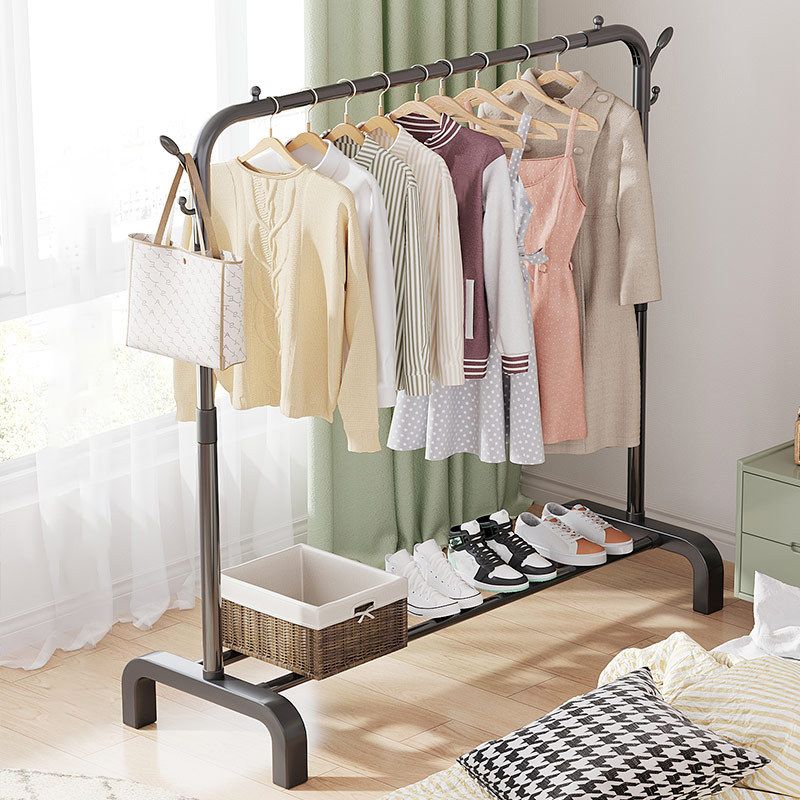 Contemporary Metal Coat Rack Storage Shelving Coat Rack with Coat Hooks