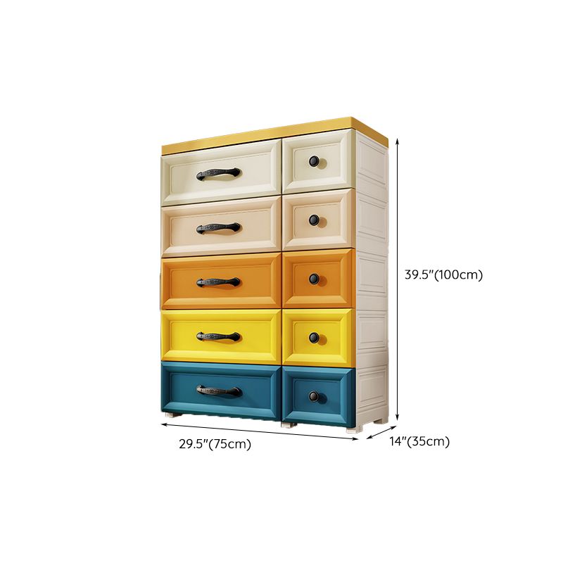 Scandinavian Nursery Dresser Chest Kids Nightstand with 6/5/10/12 Drawers