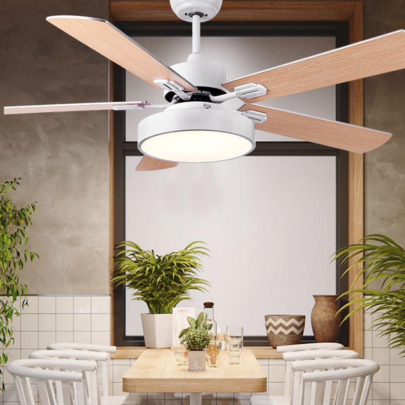 Unique Shape Ceiling Fan Light Kids Style Metal 1-Light Ceiling Fan Lamp for Living Room