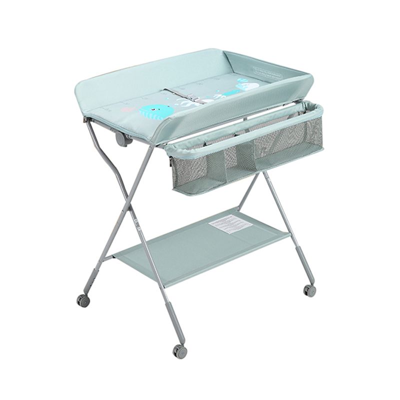 Modern Metal Baby Changing Table Flat Top Changing Table With Shelf