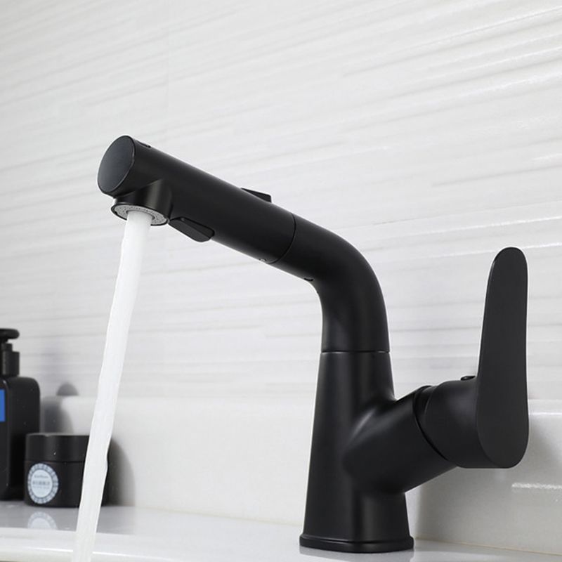 Modern Bathroom Vessel Faucet Grass Lever Swivel Spout with Hoses Lavatory Faucet