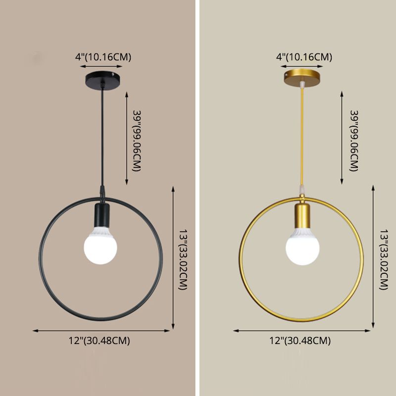 Metaalhangende plafondlicht geometrische minimalistische stijl hangend hanglamp voor stoffen winkel