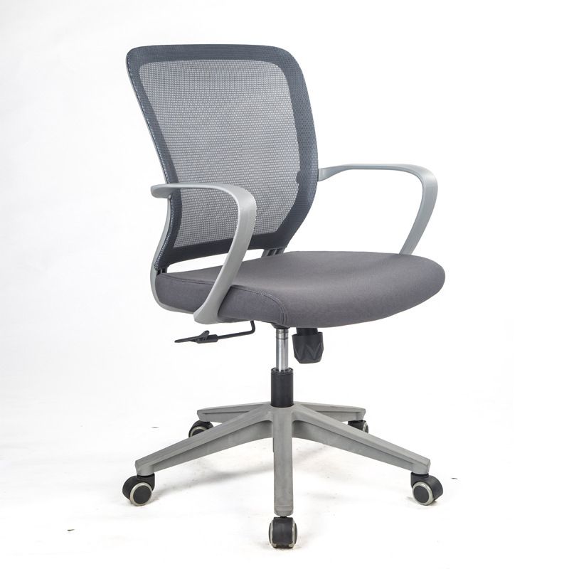 Contemporary Arm Chair Fixed Arms Mid-back Mesh Office Chair