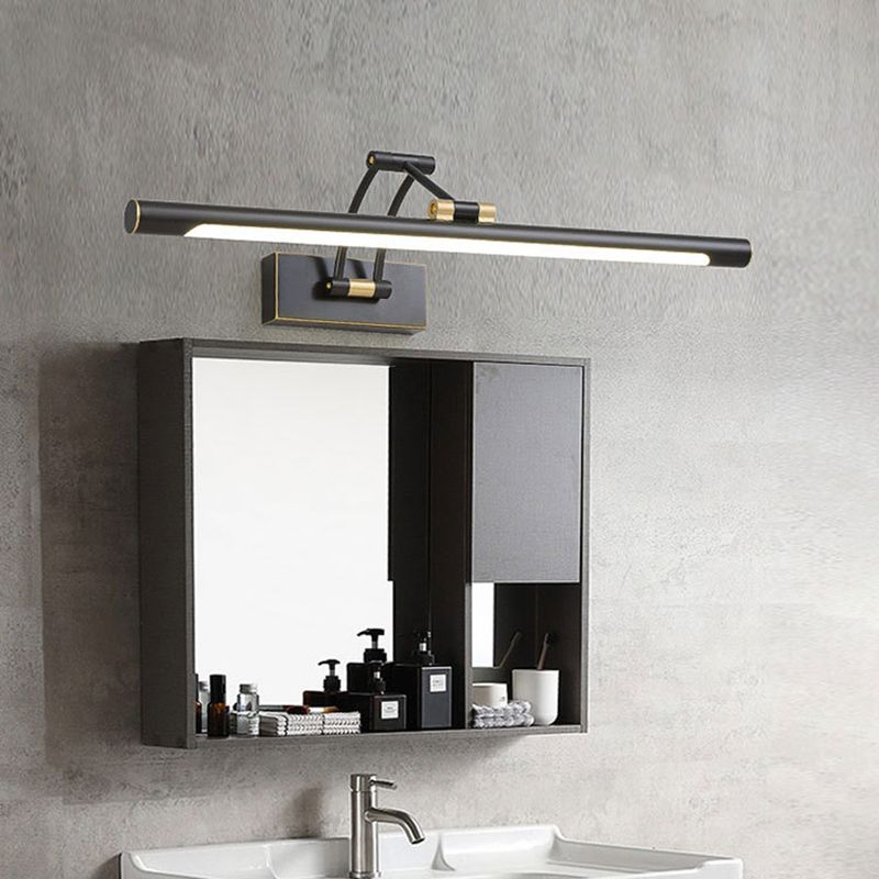 1-Light LED Vanity Light Modern Copper Mirror Front Light with Acrylic Shade for Bathroom