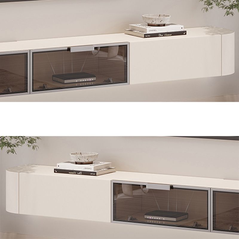 Contemporary TV Media Console Floating TV Console with 2 Drawers