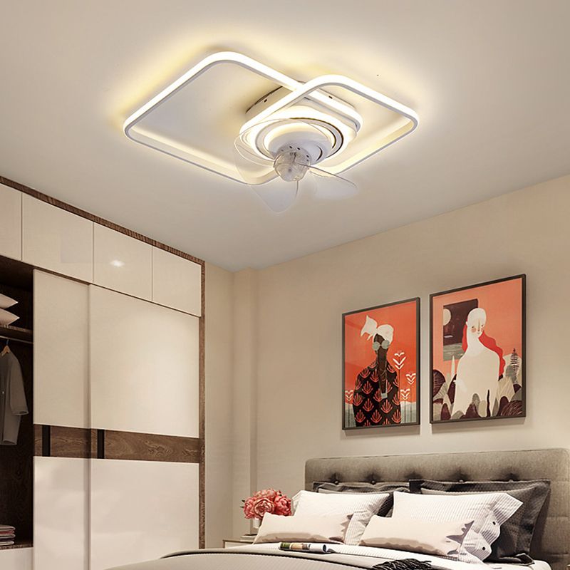 Modern LED Ceiling Fan Light Simplicity Flush Mount Light for Living Room