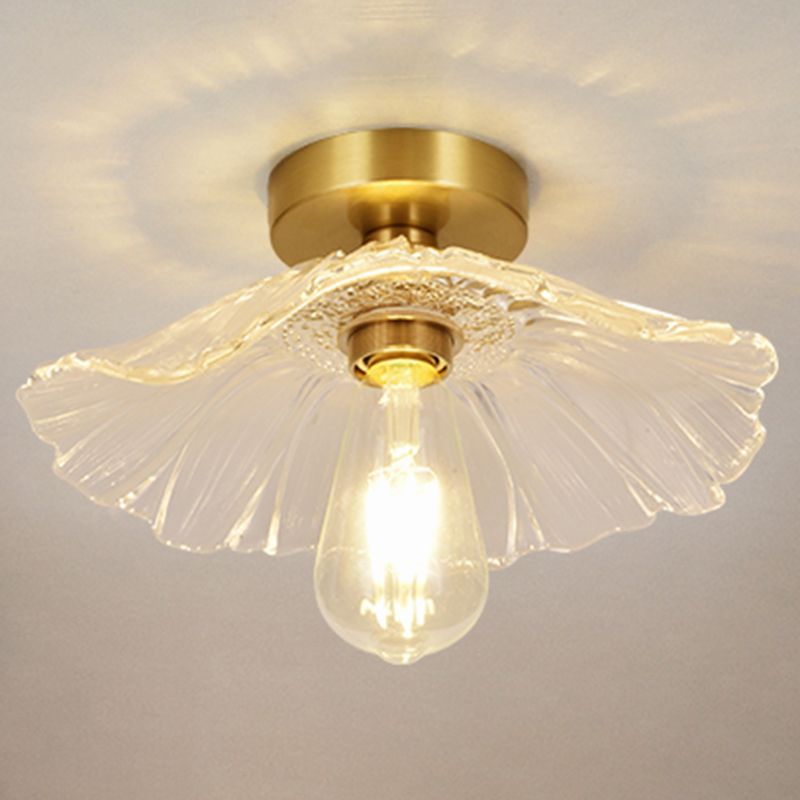 Nordic Glass Ceiling Lamp Household Flush Mount Light Fixture for Bedroom