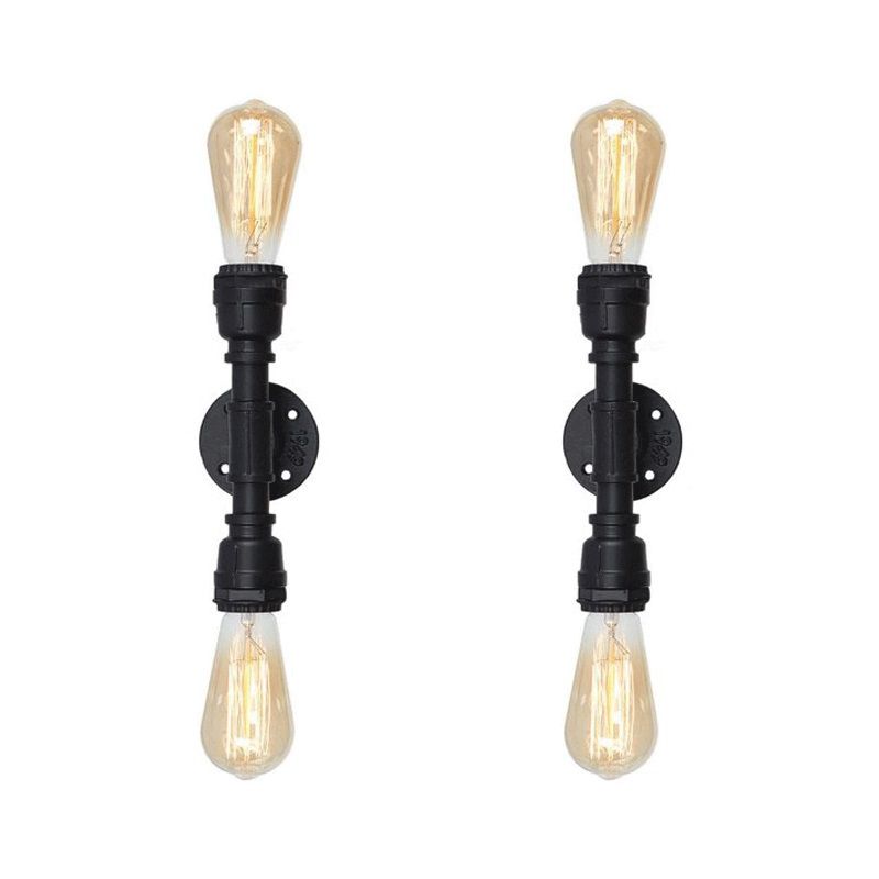 2 Light Unique Shape Wall Mount Light Fixture Industrial Sconce Lamp for Wash Room