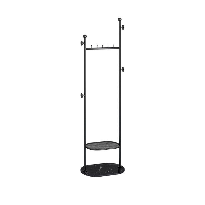 Contemporary Hall Stand Metal Hooks Included No Distressing Free Standing Coat Rack