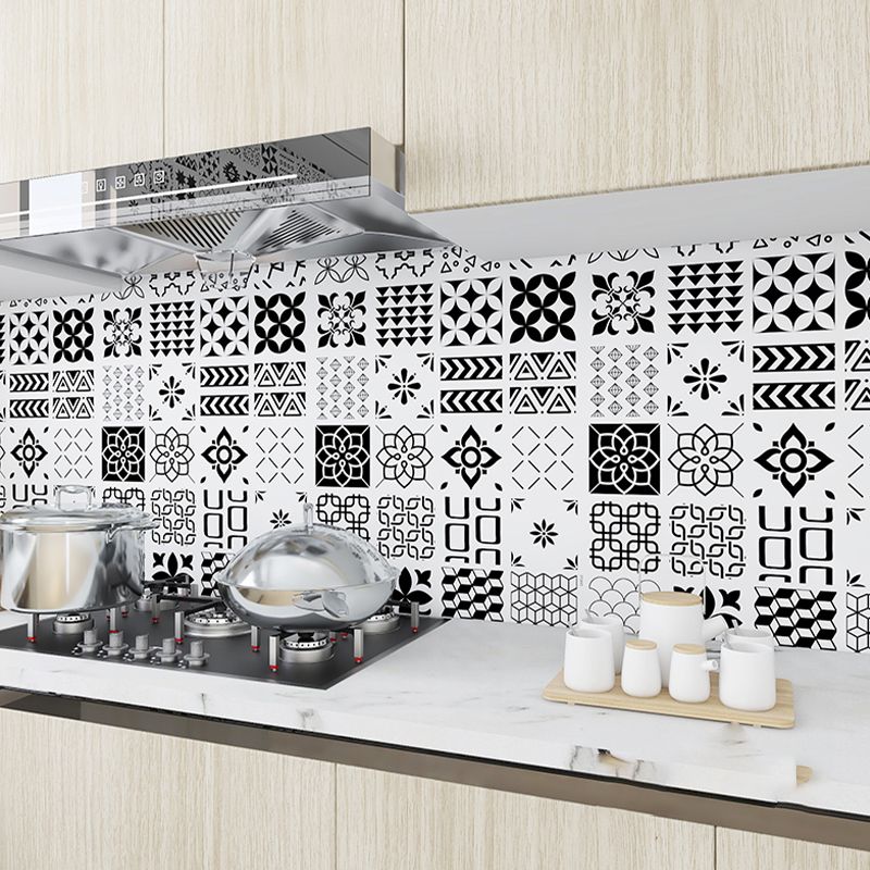 Modern Peel and Stick Backsplash PVC Mosaic Tile Wallpaper for Backsplash Wall