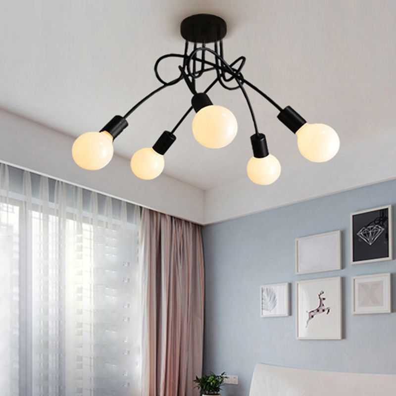 Industrial Ceiling Lamp Simple Flush Mount Light Fixture for Bedroom