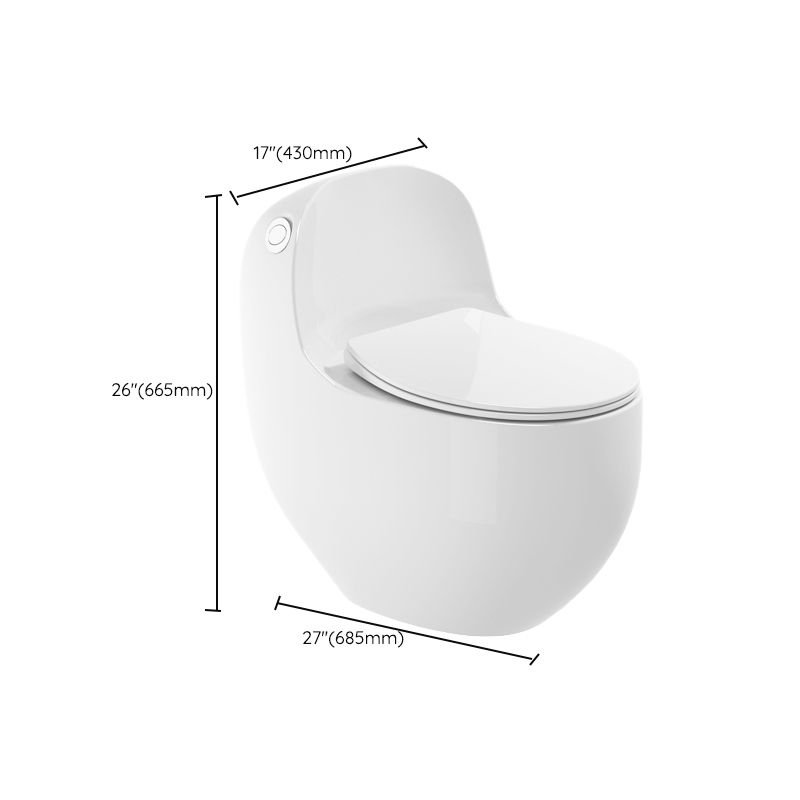 Modern Ceramic Flush Toilet Floor Mounted Urine Toilet with Seat for Washroom