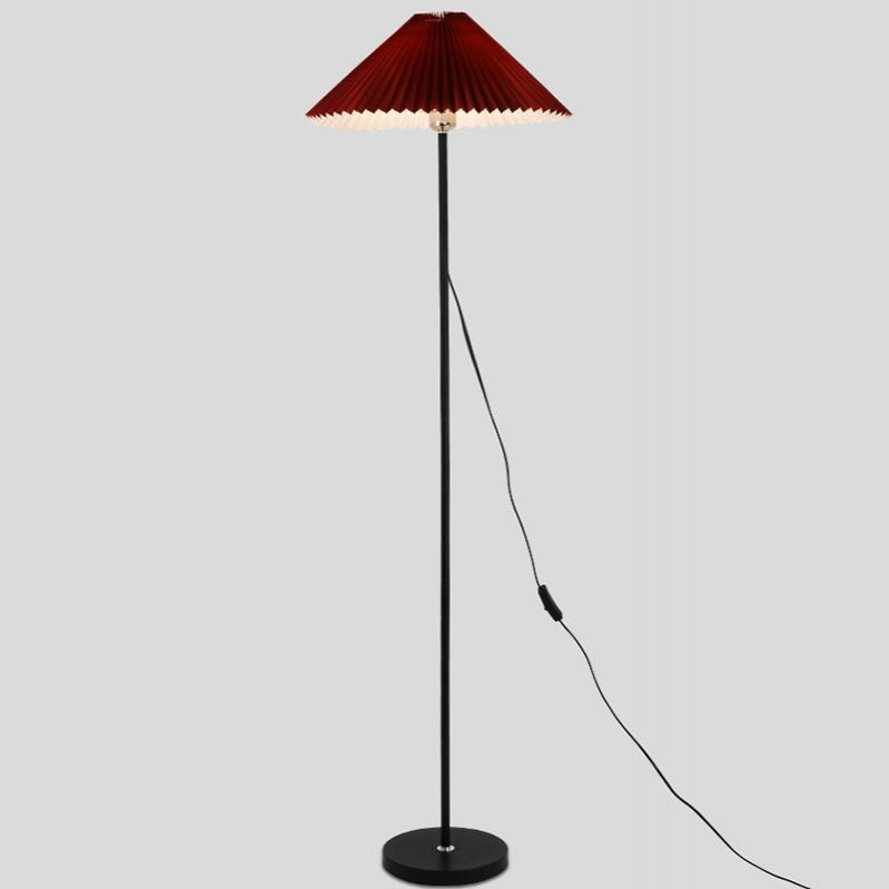 Conical Floor Light Nordic Style Fabric Floor Lamp for Living Room