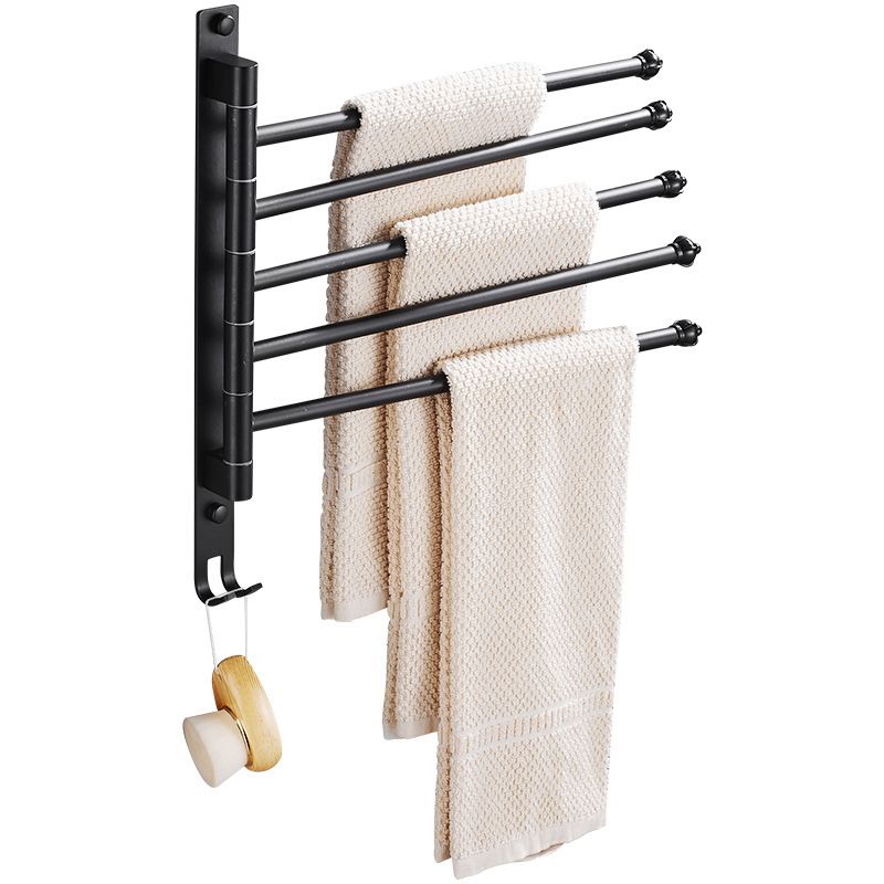 2-Piece Towel Bar in Stainless Steel Modern 13.6" W Bathroom Accessory Set