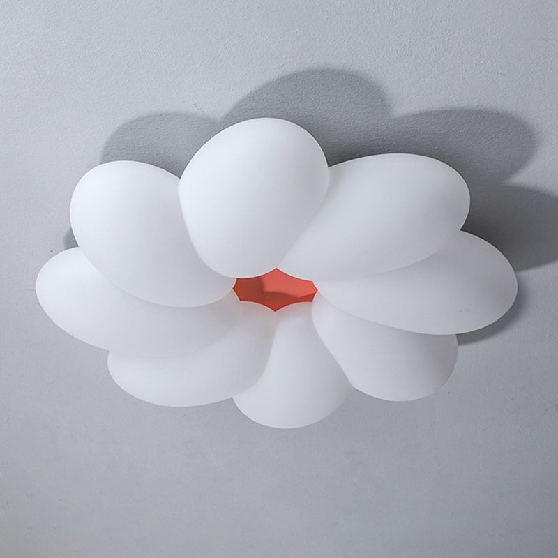 8-Lights Modern Style Flower Flush Mount Acrylic Ceiling Light for Bedroom