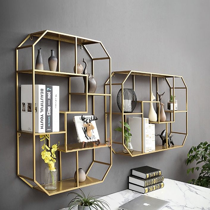 Metal Bookcase Industrial Floating Shelf Bookcase for Office