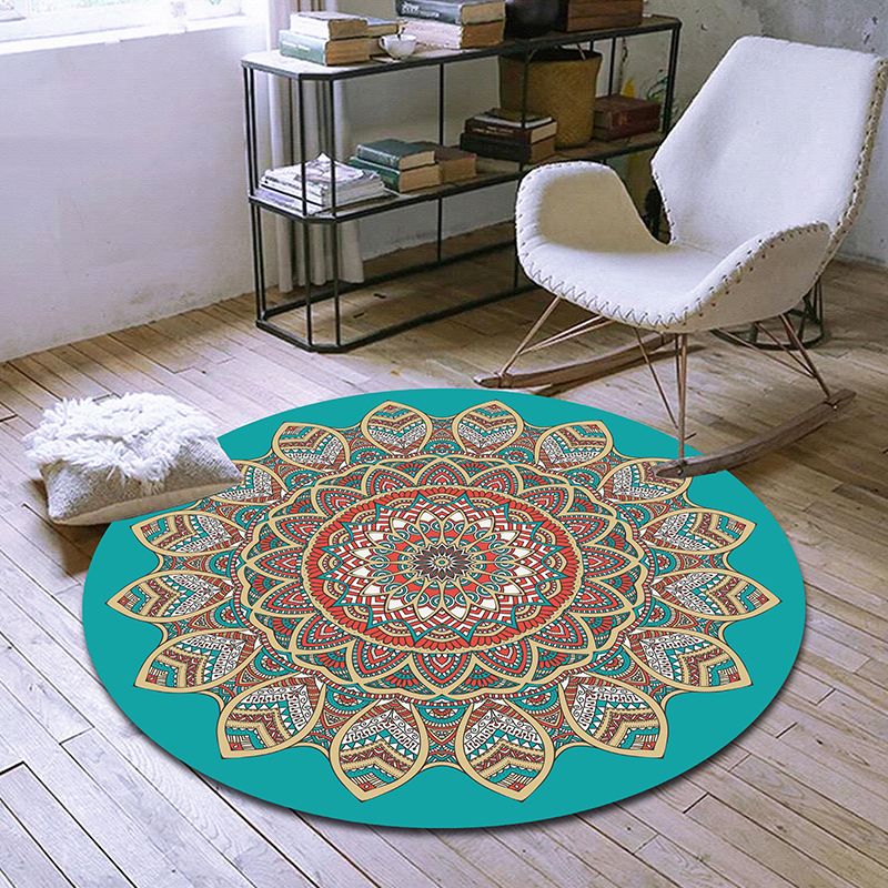 Exclusive Moroccan Rug Multi Colored Tribal Floral Rug Pet Friendly Machine Washable Non-Slip Rug for Room