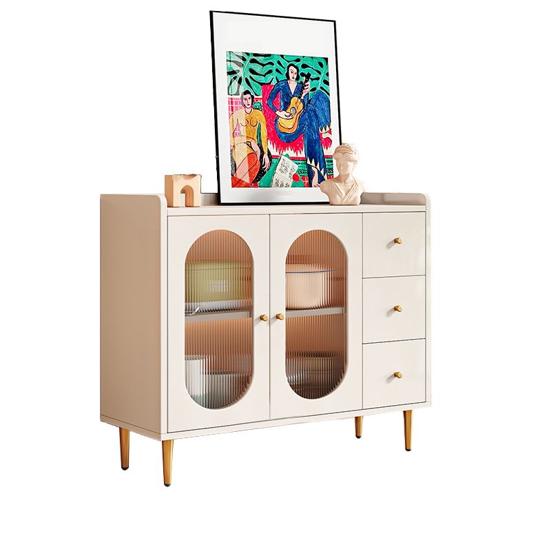 Contemporary White Sideboard Cabinet Sideboard Cabinet with Glass Doors