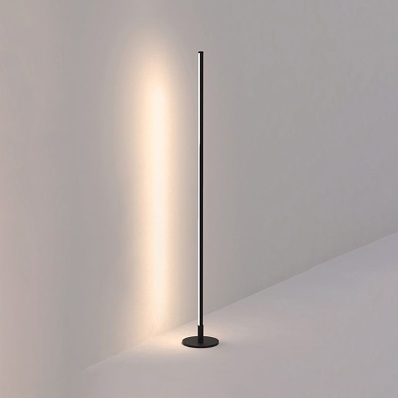 Metal Linear Shape Floor Lighting Modern 1-Light Floor  Mount Light Fixture