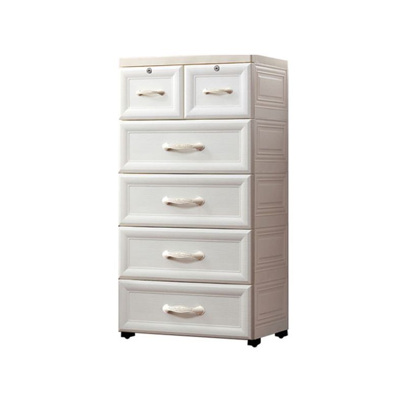 Plastic Youth Armoire with Drawer Contemporary Kid's Wardrobe