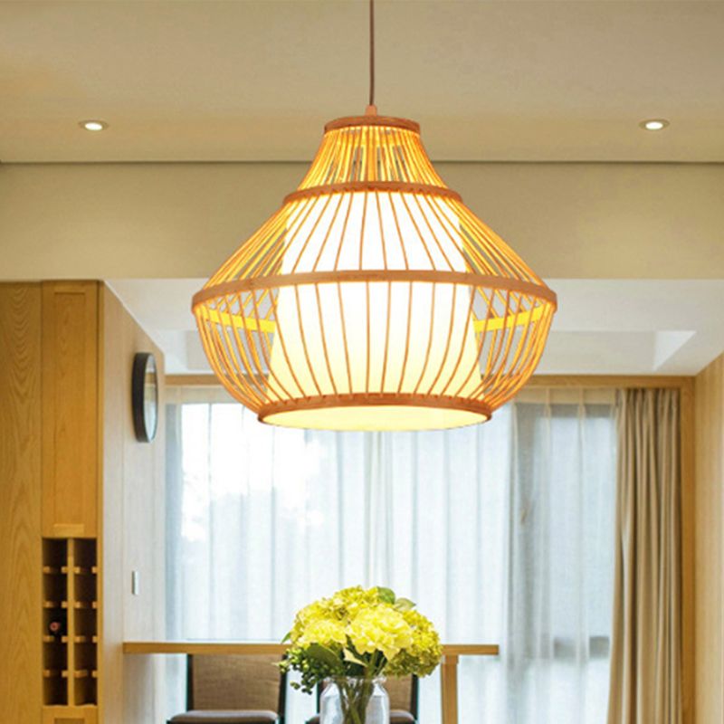 Bamboo lanterne suspension suspendue