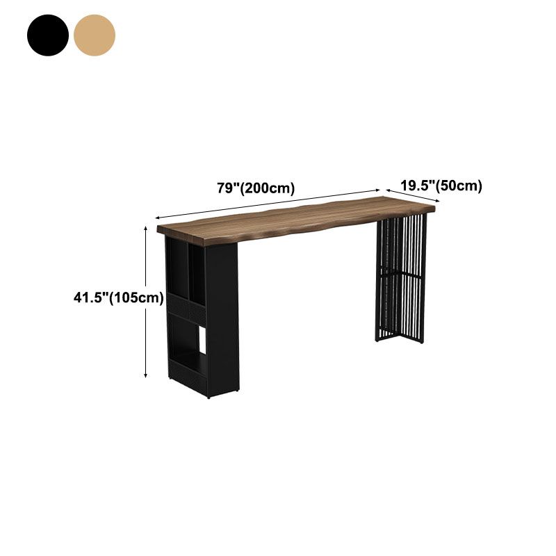 Double Pedestal Modern Hall/Pub Table Specialty Wood Indoor Bistro Bar Table