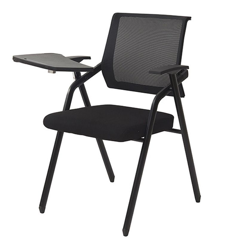 Modern Arms Included Conference Chair Black Mesh-back Chair for Office