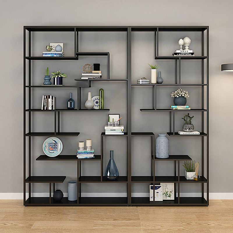 Metal Open Etagere Bookshelf Vertical Urban Bookcase for Living Room