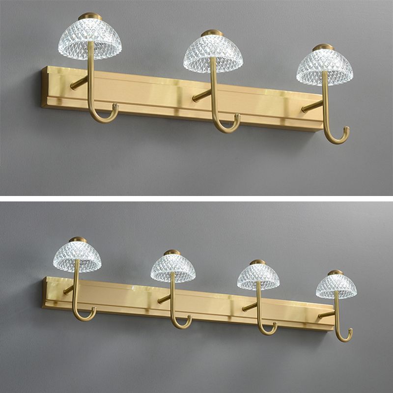 Mid-Century American Style Wall Mounted Vanity Lights Metal Vanity Wall Light Fixtures in Gold