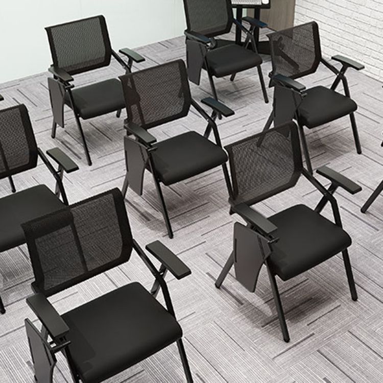 Mesh Mid Back Conference Chair Contemporary Ergonomic Fixed Arms Chair