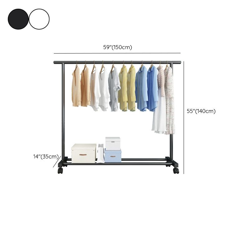 Modern Metal Coat Hanger Free Standing Coat Rack with Storage