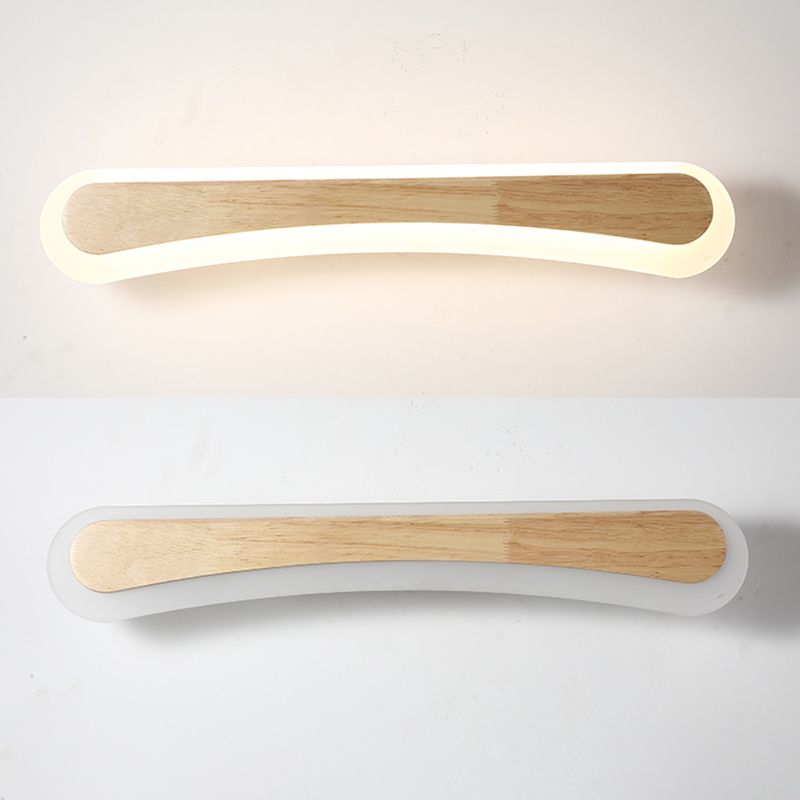 1 luces de pared de tocador lineal claro estilo moderno tocador de madera apliques de pared