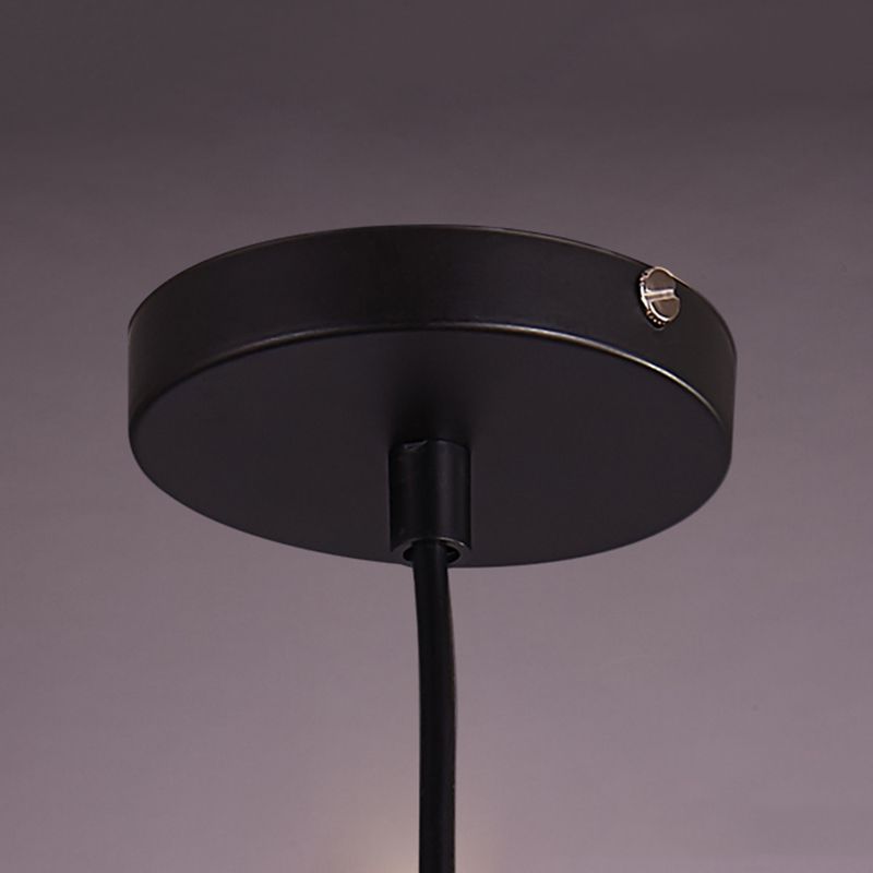 Kleine kooi metalen hangende lamp loftstijl 1 bol diner hanglampje verlichting in zwart