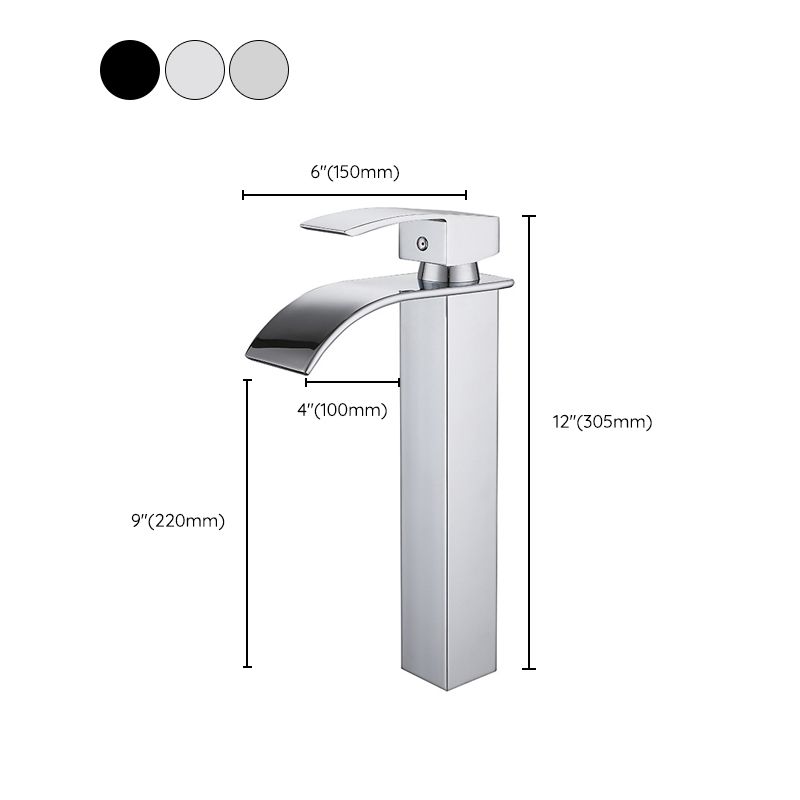 Waterfall Spout Sink Bathroom Faucet Light Luxury Basin Lavatory Faucet