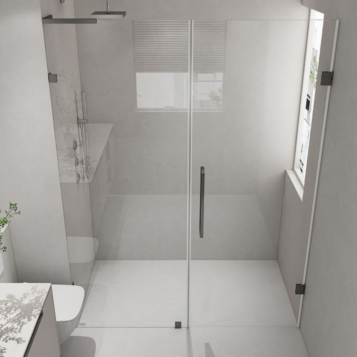 Extremely Narrow Frameless One-line Tempered Glass Shower Door