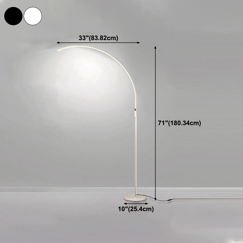 Schlanke Linienbodenleuchten moderner Metall 1 leichtes Bodenlicht für Schlafzimmer