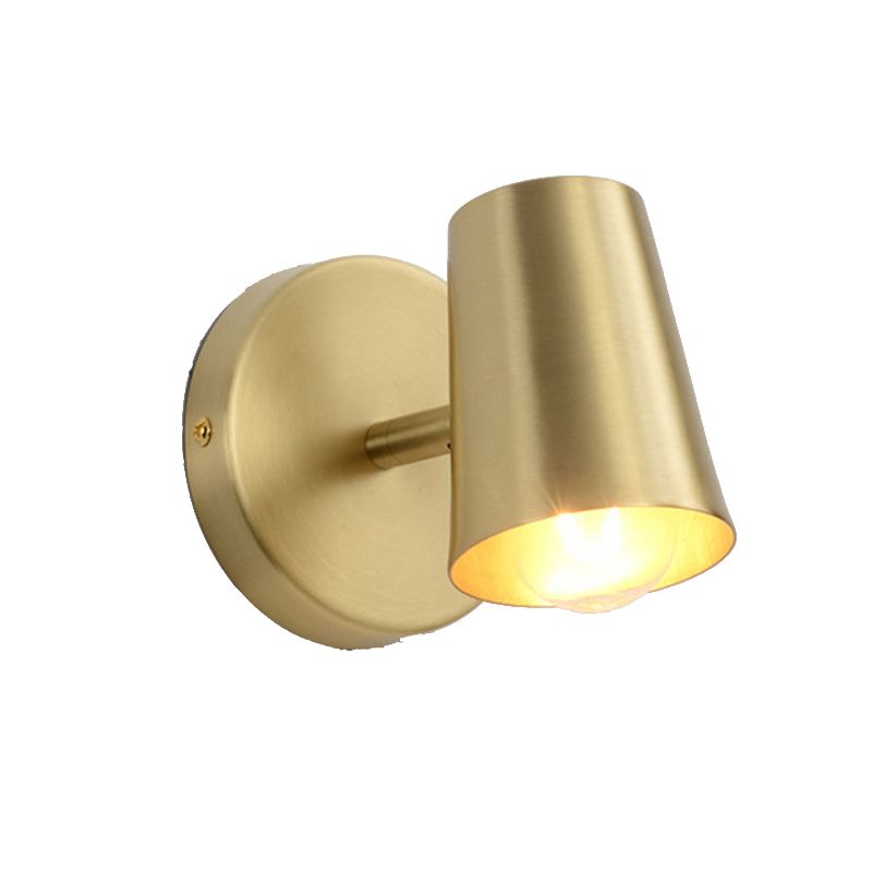 Metal Geometric Wall Sconce Modern Multi-Lights Mirror Wall Lighting Fixture in Brass