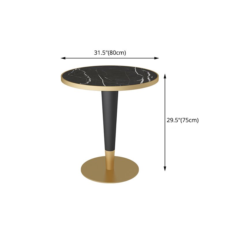 Glam Style 1/2/3/4/5 Pieces Dining Set Black-gold Table Dining Set for Living Room