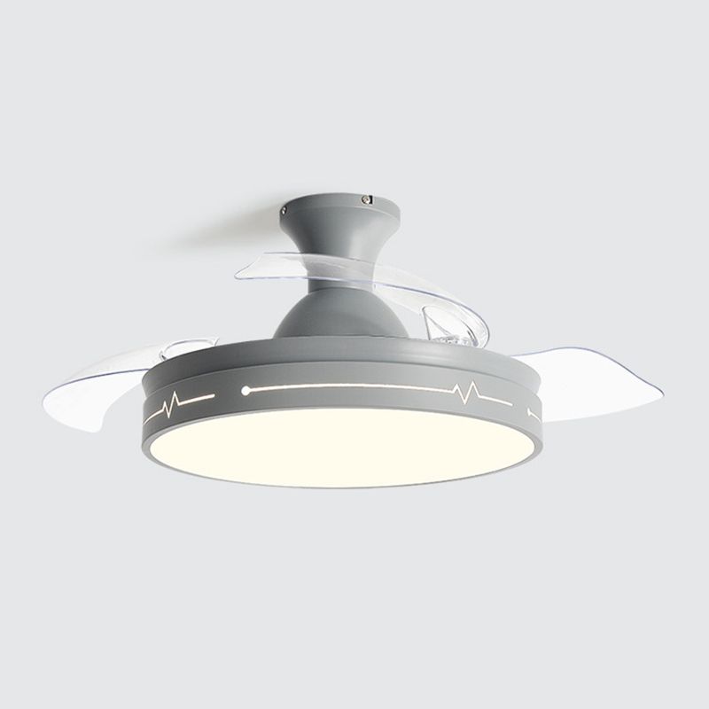 Modern LED Ceiling Fan Light Minimalist Flush Mount Light for Living Room