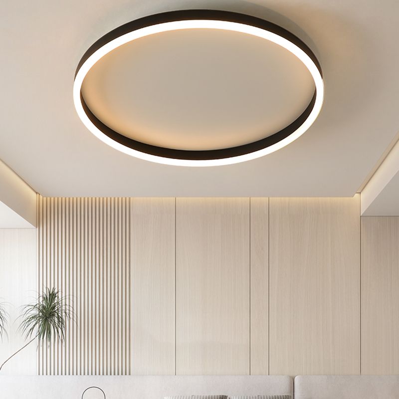 LED Round Flush Mount Fixture Simplicity Flush Ceiling Light Fixture for Living Room