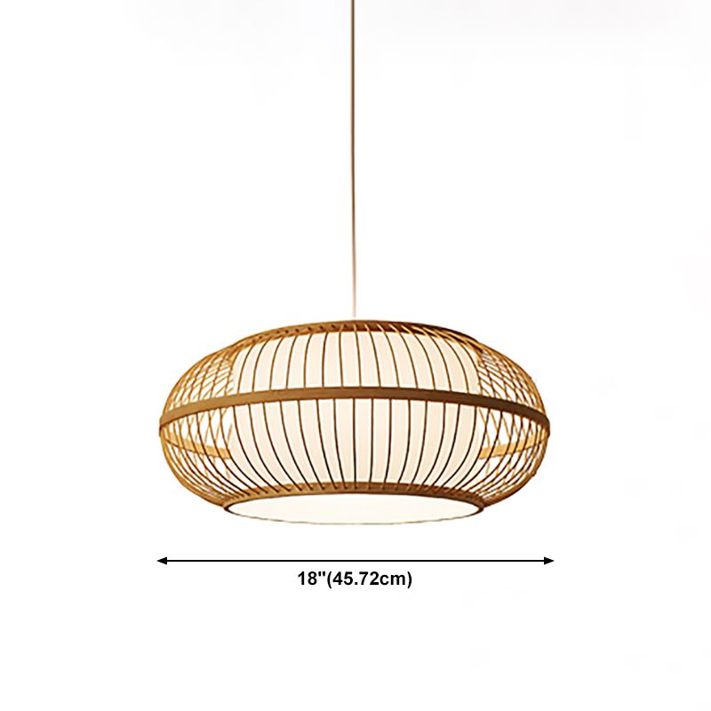 Modern Bamboo Hanging Light Household Pendent Lighting Fixture for Dining Room