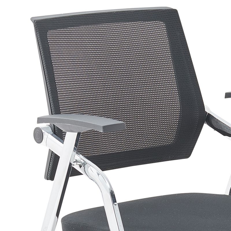 Mesh Mid Back Conference Chair Contemporary Fixed Arms Folding Chair