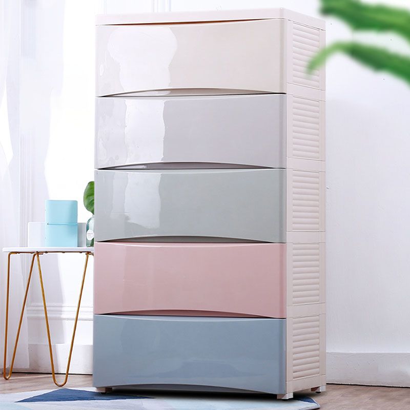 Scandinavian Kids Nightstand Plastic Nursery Dresser for Bedroom